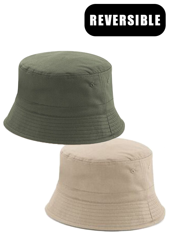Καπέλο Bucket Διπλής Όψης B686 Beechfield Olive Green/Stone