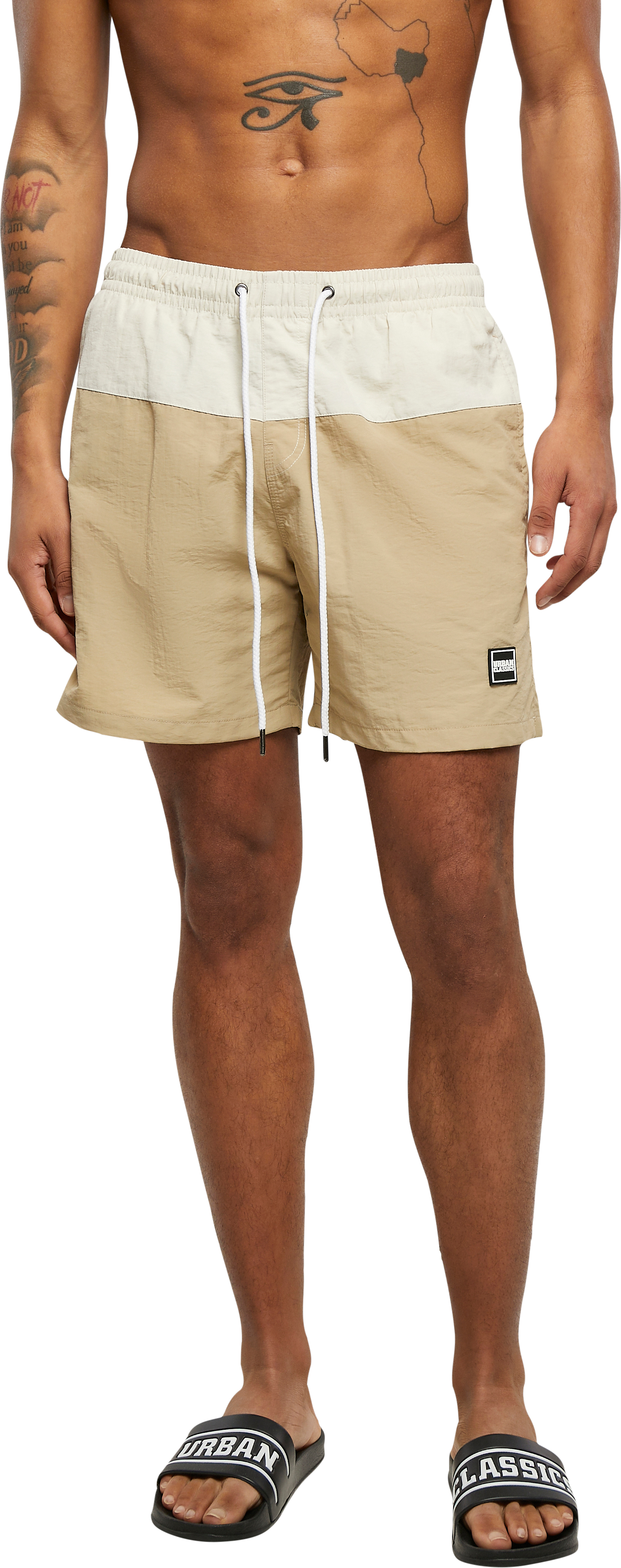 Ανδρικό Μαγιό Σορτς TB1026 Urban Classics Union Beige/Soft Sea Grass