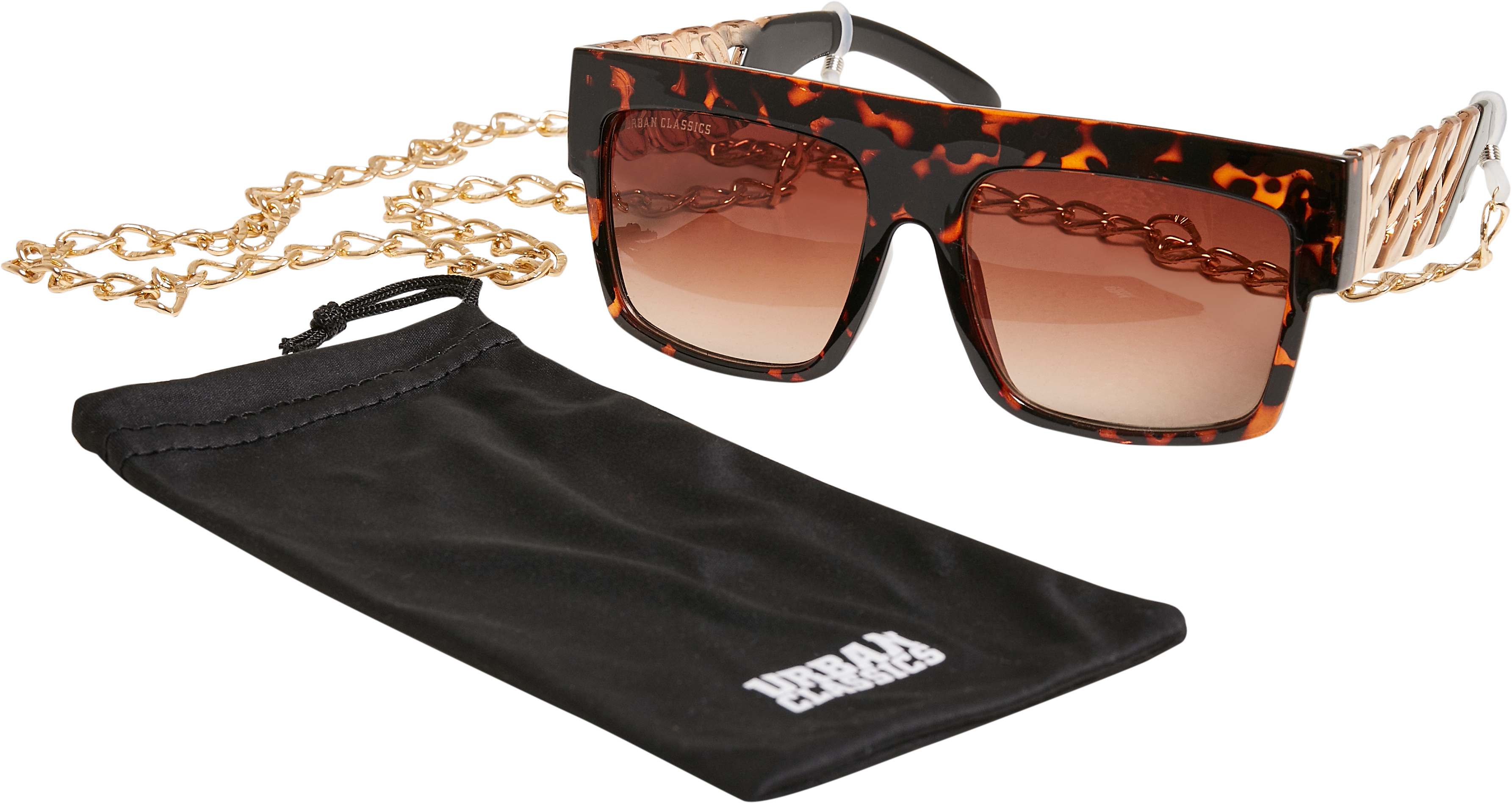 Sunglasses Zakynthos with Chain Urban Classics TB4236 Amber/Gold one size