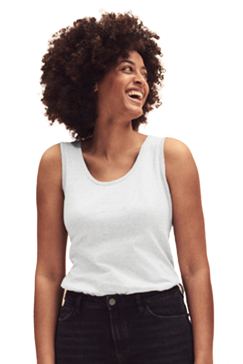 Αμάνικο T-Shirt 61-098-0 Fruit of the Loom Unisex White