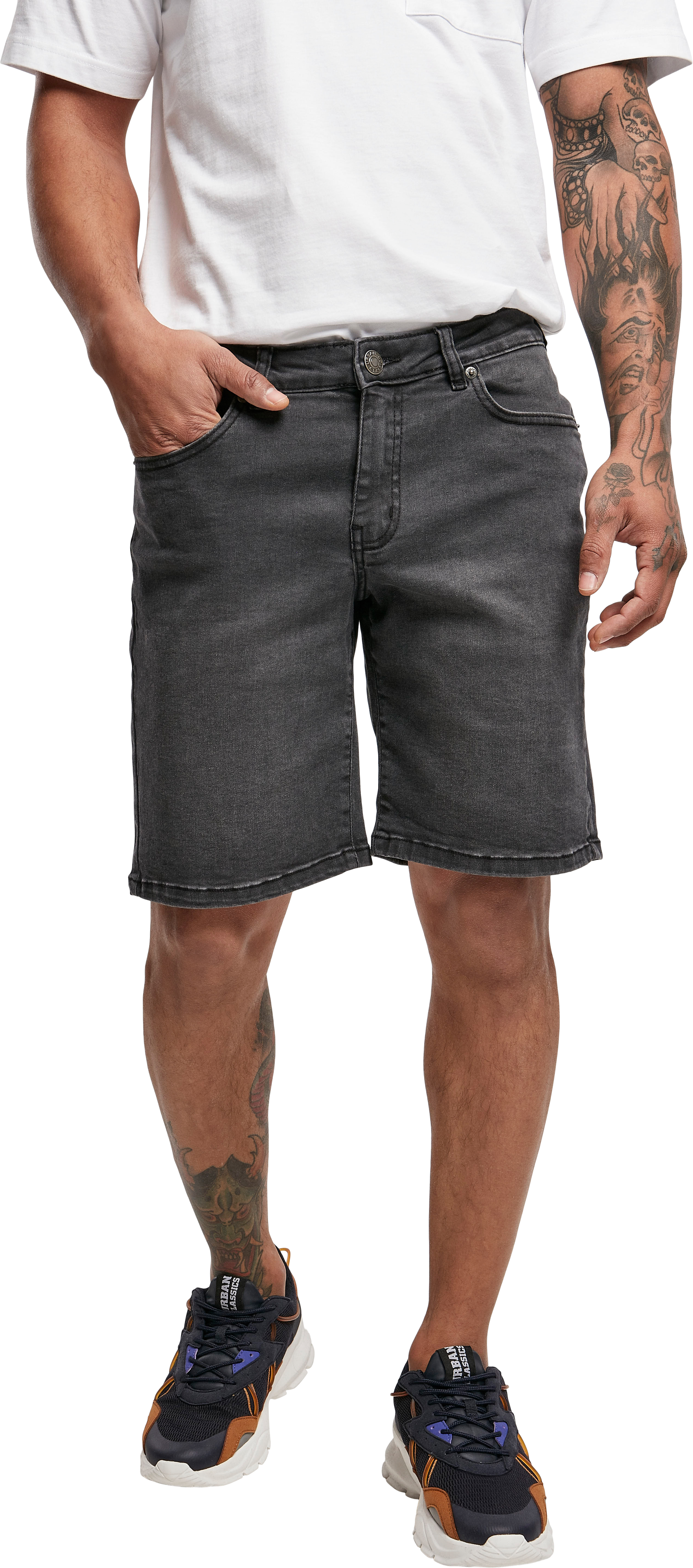Βερμούδα Τζιν Relaxed Fit TB4156 Urban Classics Real Black Washed