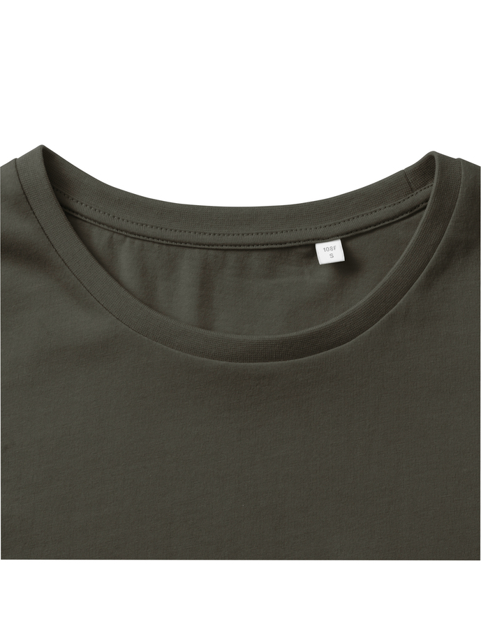Γυναικείο T-Shirt R-108F-0 Russell Organic White Dark Olive