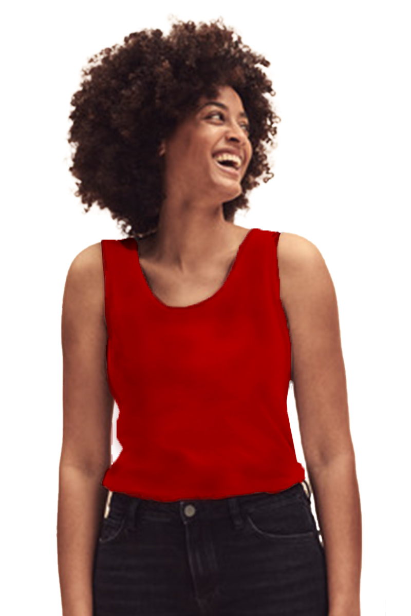 Αμάνικο T-Shirt 61-098-0 Fruit of the Loom Unisex Red