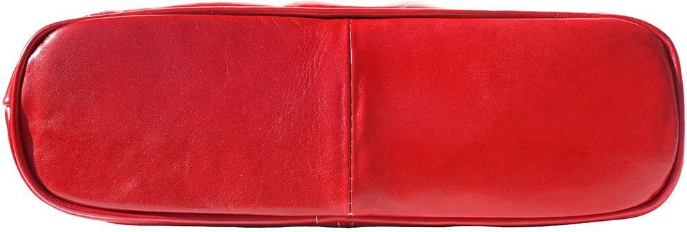 Δερμάτινη Τσάντα Ωμου Ludovica Firenze Leather 215 Σκουρο Κόκκινο Outlet Είδη Ταξιδιου Simple Wear