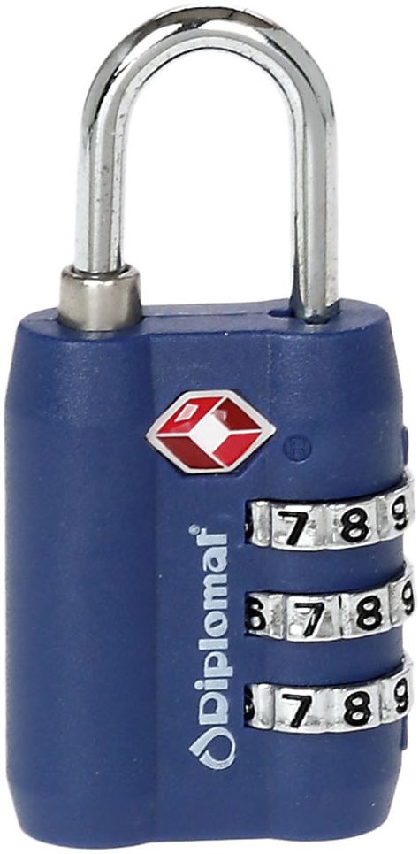 Κλειδαριά με 3ψήφιο Συνδυασμό ACLOCK3 Diplomat Μπλε Μπλε