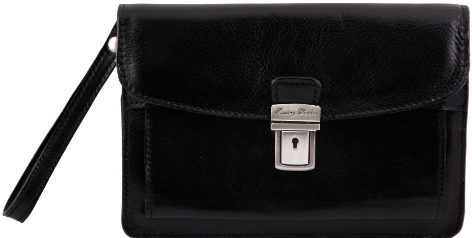 Ανδρικό Τσαντάκι Δερμάτινο Max TL8075 Tuscany Leather Μαύρο