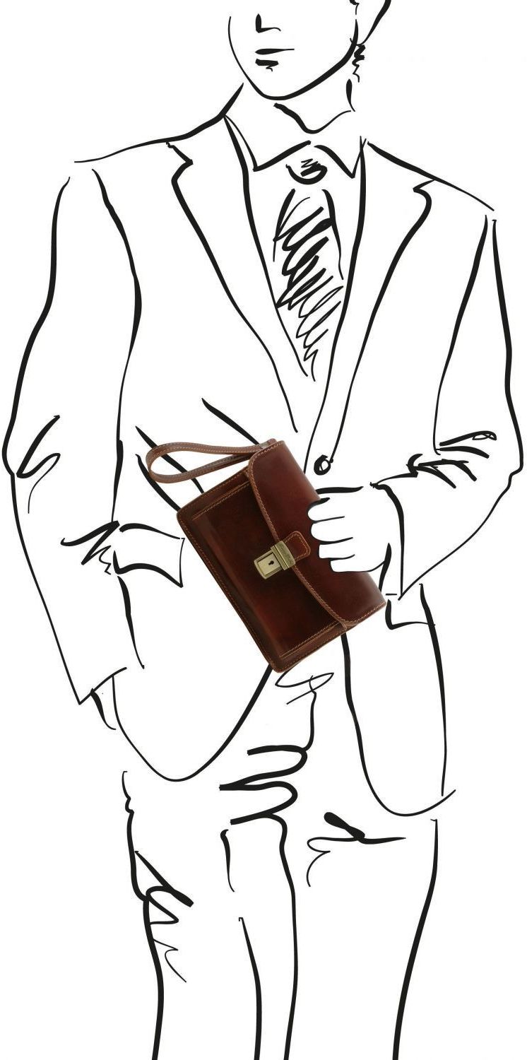 Ανδρικό Τσαντάκι Δερμάτινο Max Tl8075 Tuscany Leather Μαύρο Είδη Ταξιδιου Τσαντάκια Simple Wear