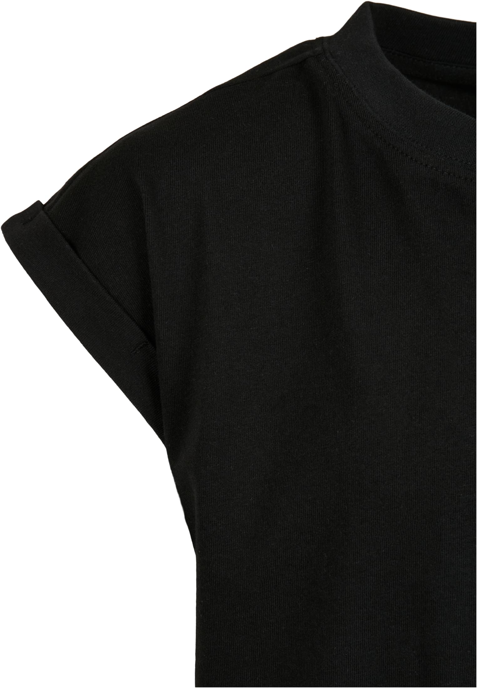Παιδικό T-Shirt Organic Extended Shoulder Uck2983 Urban Classics Kids Black παιδικά Simple Wear Μπλουζάκια κοντομάνικα