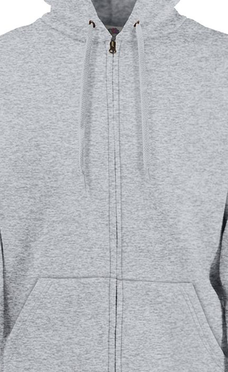 Φούτερ Classic Zip Hoodie 62-062-0 Fruit Of The Loom Heather Grey ανδρικά Simple Wear