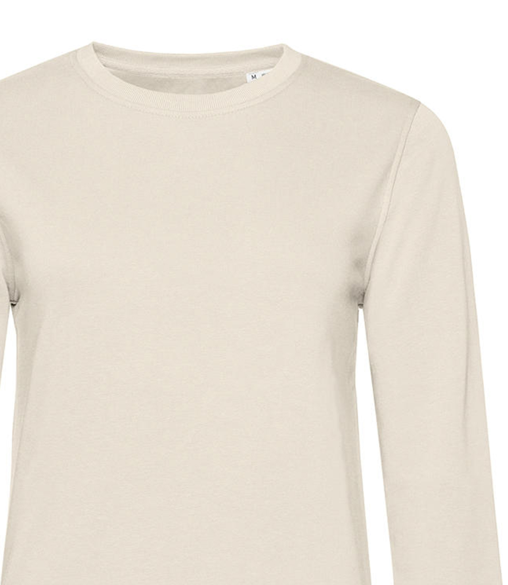Γυναικείο Φούτερ WW32B B & C Organic Crew Neck French Terry Off White