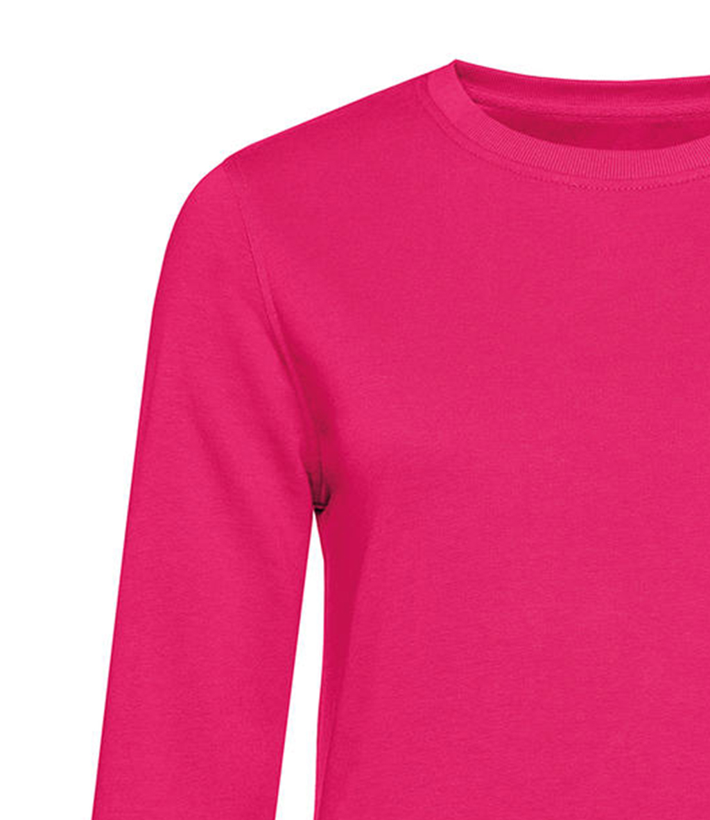 Γυναικείο Φούτερ WW32B B & C Organic Crew Neck French Terry Magenta Pink