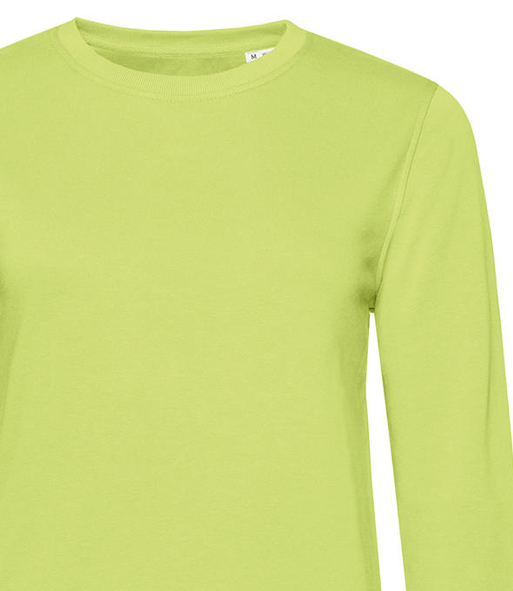 Γυναικείο Φούτερ WW32B B & C Organic Crew Neck French Terry Lime