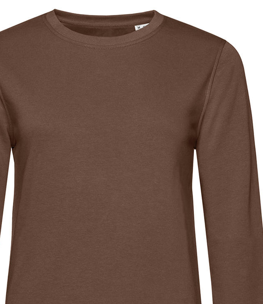 Γυναικείο Φούτερ WW32B B & C Organic Crew Neck French Terry Mocha