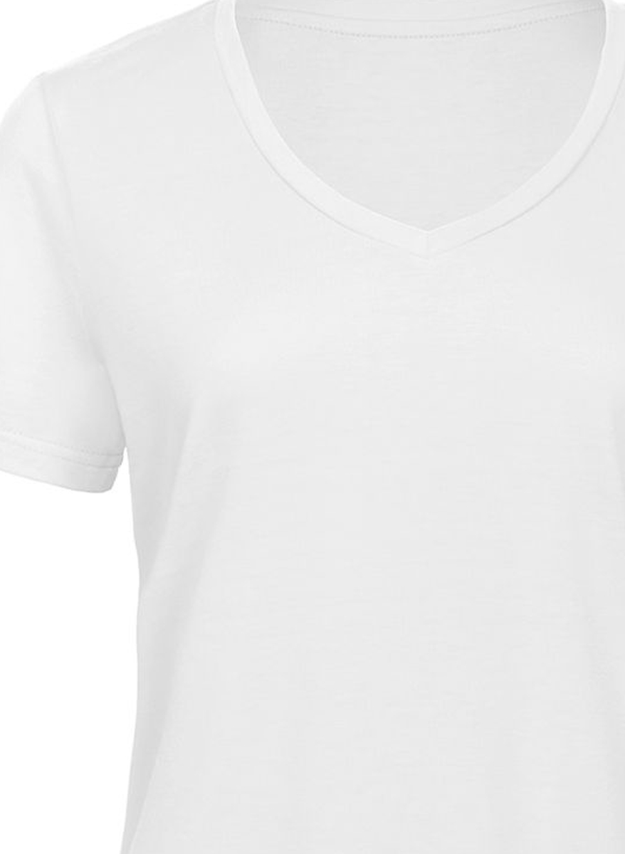 Γυναικείο T-Shirt TW058 B&C Triblend με V Λαιμόκοψη White