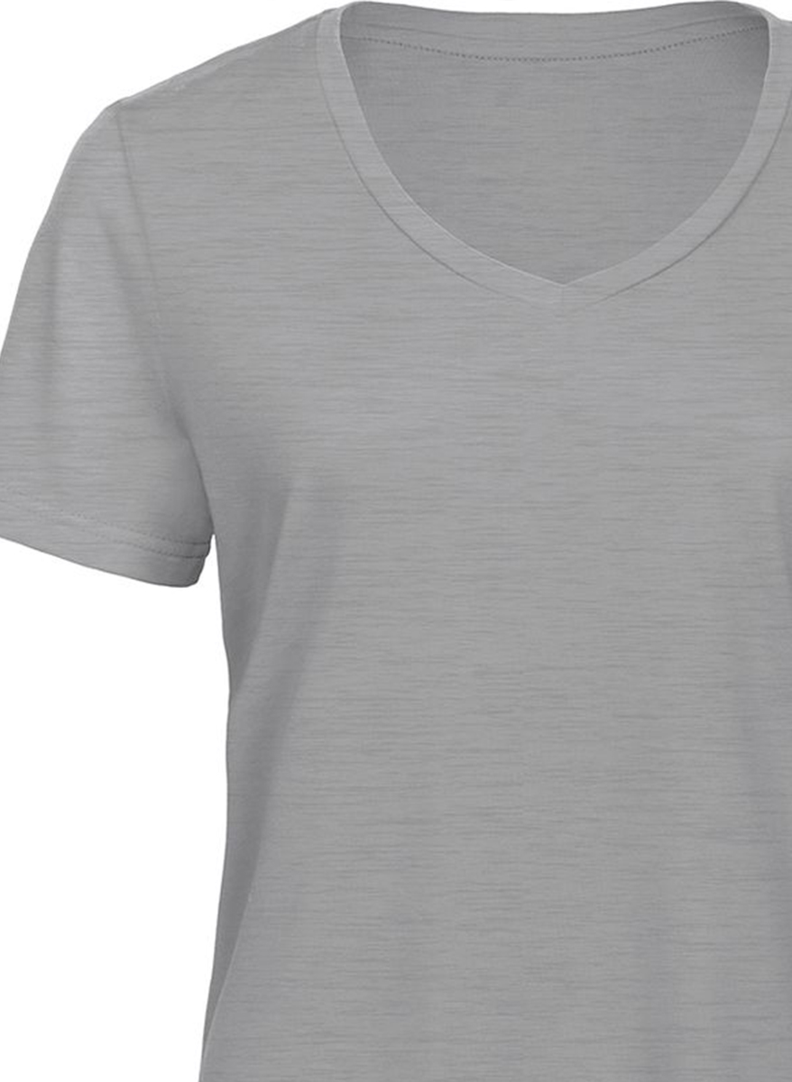 Γυναικείο T-Shirt TW058 B&C Triblend με V Λαιμόκοψη Heather Light Grey