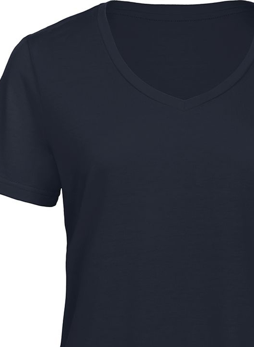 Γυναικείο T-Shirt TW058 B&C Triblend με V Λαιμόκοψη Navy