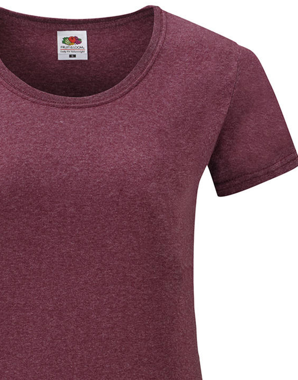 Γυναικείο T-Shirt Lady-Fit Valueweight 61-372-0 Fruit of the Loom Heather Burgundy