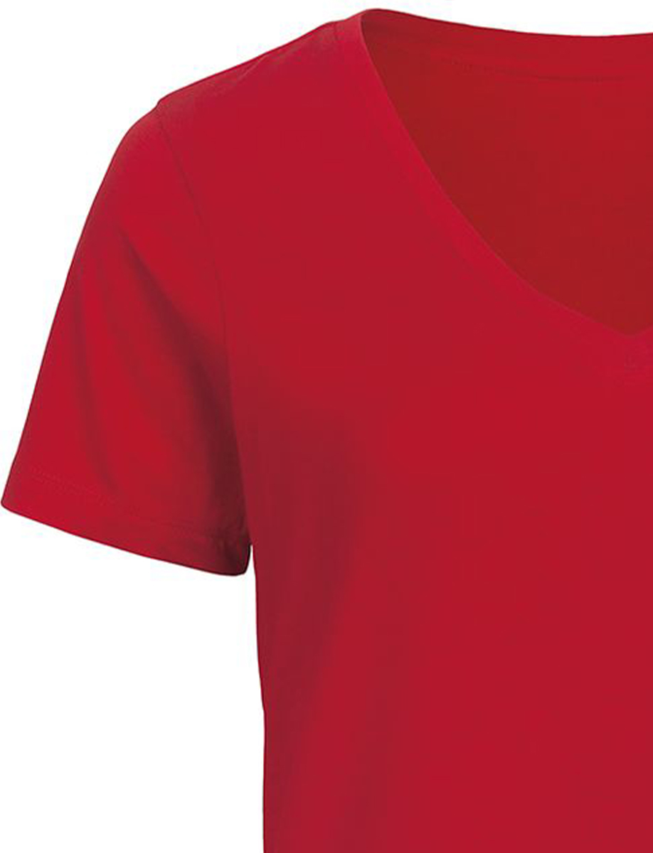Γυναικείο T-Shirt TW045 B&C Organics Organic V-Neck Red