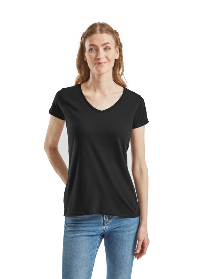 Γυναικείο T-Shirt 61-444-0 Fruit of the Loom Black