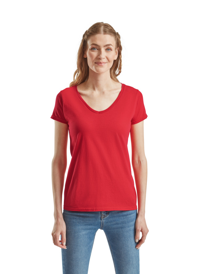 Γυναικείο T-Shirt 61-444-0 Fruit of the Loom Red
