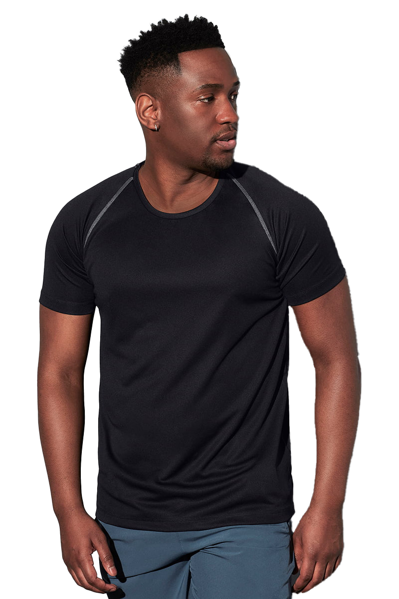 Αθλητικό T-Shirt Raglan ST8030 Stedman Active Team Black Opal