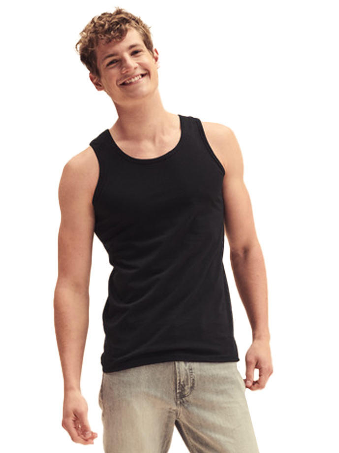 Αμάνικο T-Shirt 61-098-0 Fruit of the Loom Unisex Black