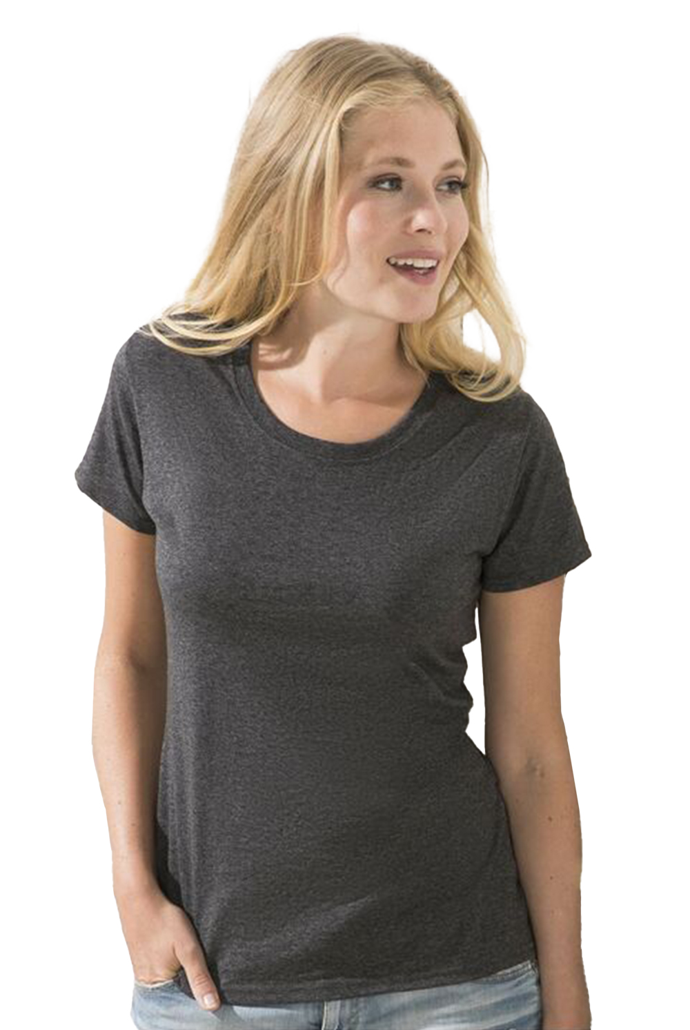 Γυναικείο T-Shirt Lady-Fit Valueweight 61-372-0 Fruit of the Loom Dark Heather Grey