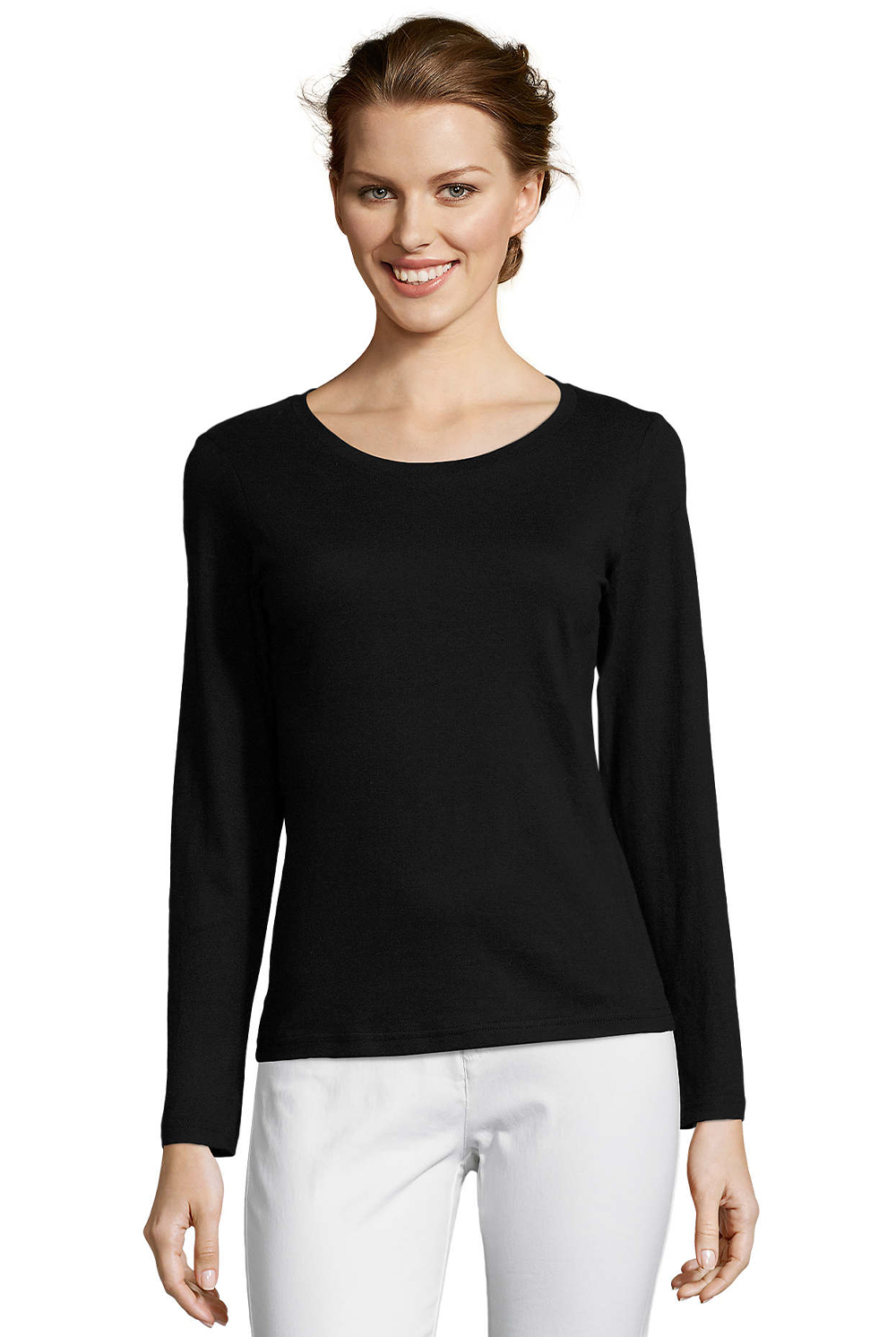 Γυναικείο μακρυμάνικο T-shirt Majestic SOLS 11425-309 Deep Black