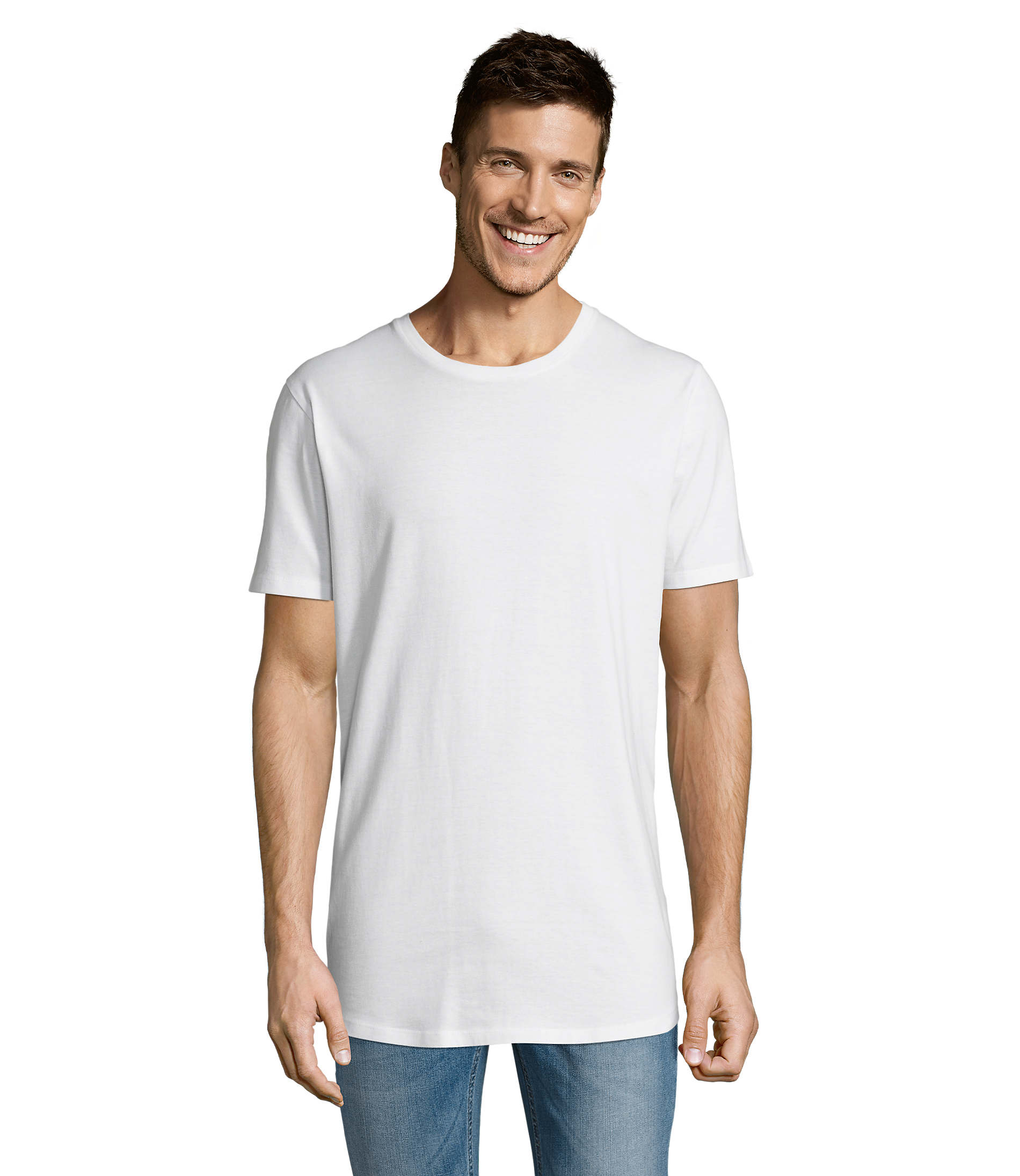 Ανδρικό T-Shirt Long 02999 SOL'S Magnum White