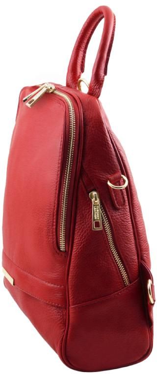 Tuscany Leather Γυναικεία Τσάντα Πλάτης & Ώμου TL141376 Tuscany Leather Lipstick Red Κόκκινο - 4