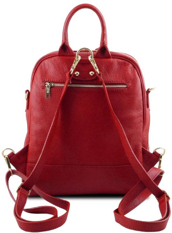 Tuscany Leather Γυναικεία Τσάντα Πλάτης & Ώμου TL141376 Tuscany Leather Lipstick Red Κόκκινο - 2