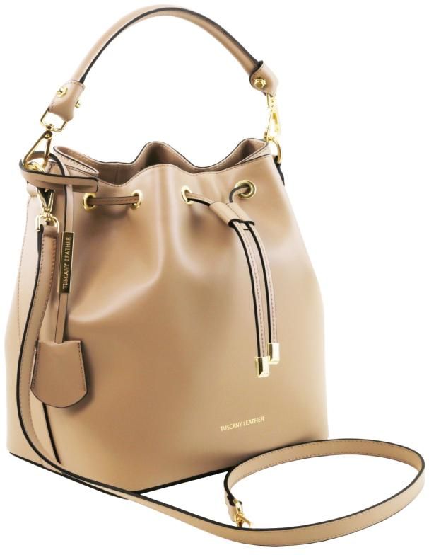Tuscany Leather Γυναικεία Τσάντα Δερμάτινη Vittoria TL141531 Tuscany Leather Σαμπανιζέ Χρυσό - 4