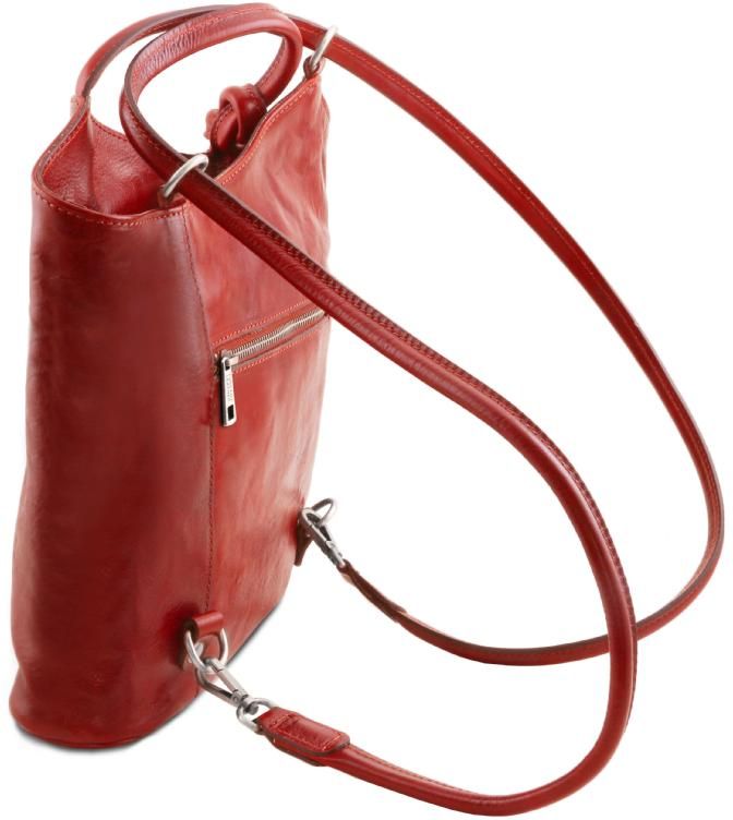 Tuscany Leather Γυναικεία Τσάντα Δερμάτινη Πλάτης & Ώμου TL141497 Tuscany Leather Patty Κόκκινο - 2