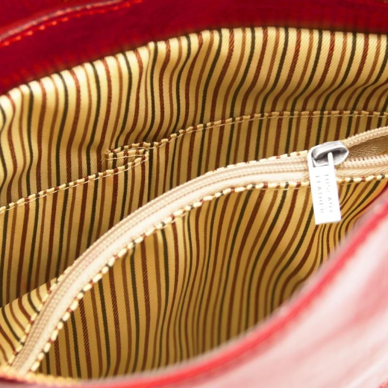 Tuscany Leather Γυναικεία Τσάντα Δερμάτινη Πλάτης & Ώμου TL141497 Tuscany Leather Patty Κόκκινο - 3