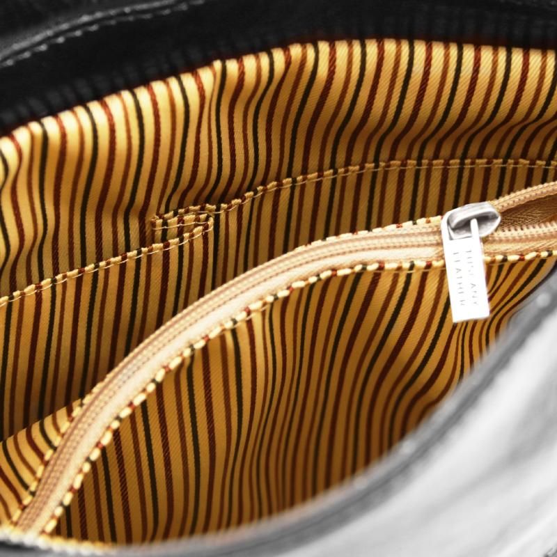 Tuscany Leather Γυναικεία Τσάντα Δερμάτινη Πλάτης & Ώμου TL141497 Tuscany Leather Patty Μαύρο - 3