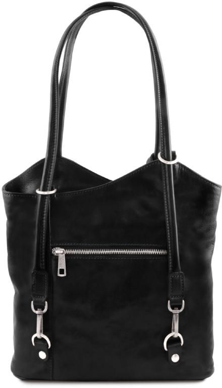 Tuscany Leather Γυναικεία Τσάντα Δερμάτινη Πλάτης & Ώμου TL141497 Tuscany Leather Patty Μαύρο - 5