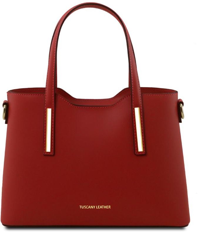 Γυναικεία Τσάντα Δερμάτινη TL141521 Tuscany Leather Olimpia S Κόκκινο
