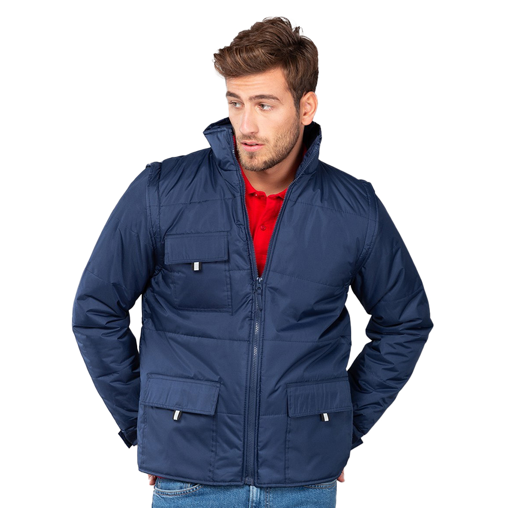Μπουφάν με Αποσπώμενα Μανίκια Detach-00103 About Basics Navy
