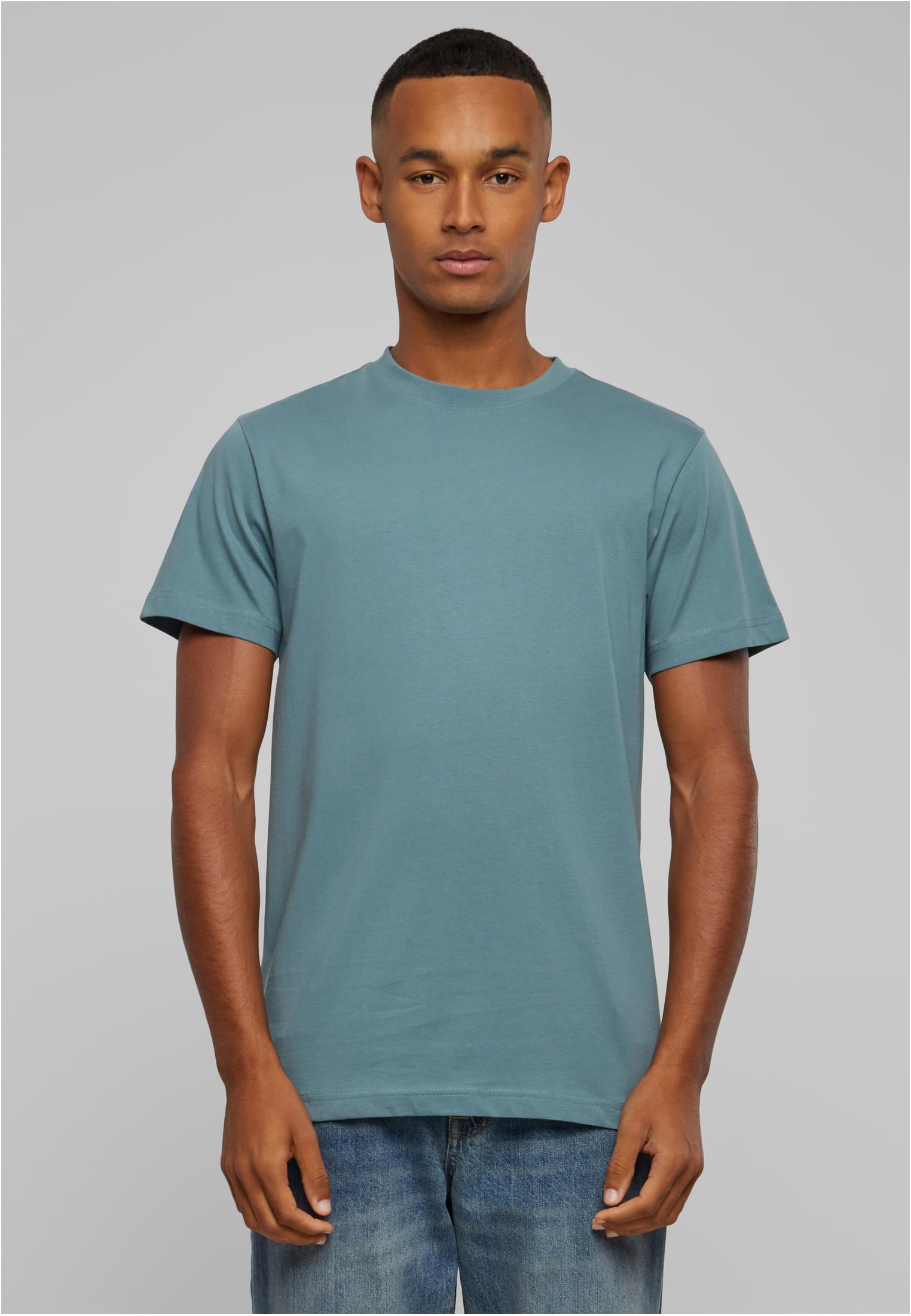 T-Shirt με Στρογγυλή Λαιμόκοψη BY004 Build Your Brand (BYB) dustyblue