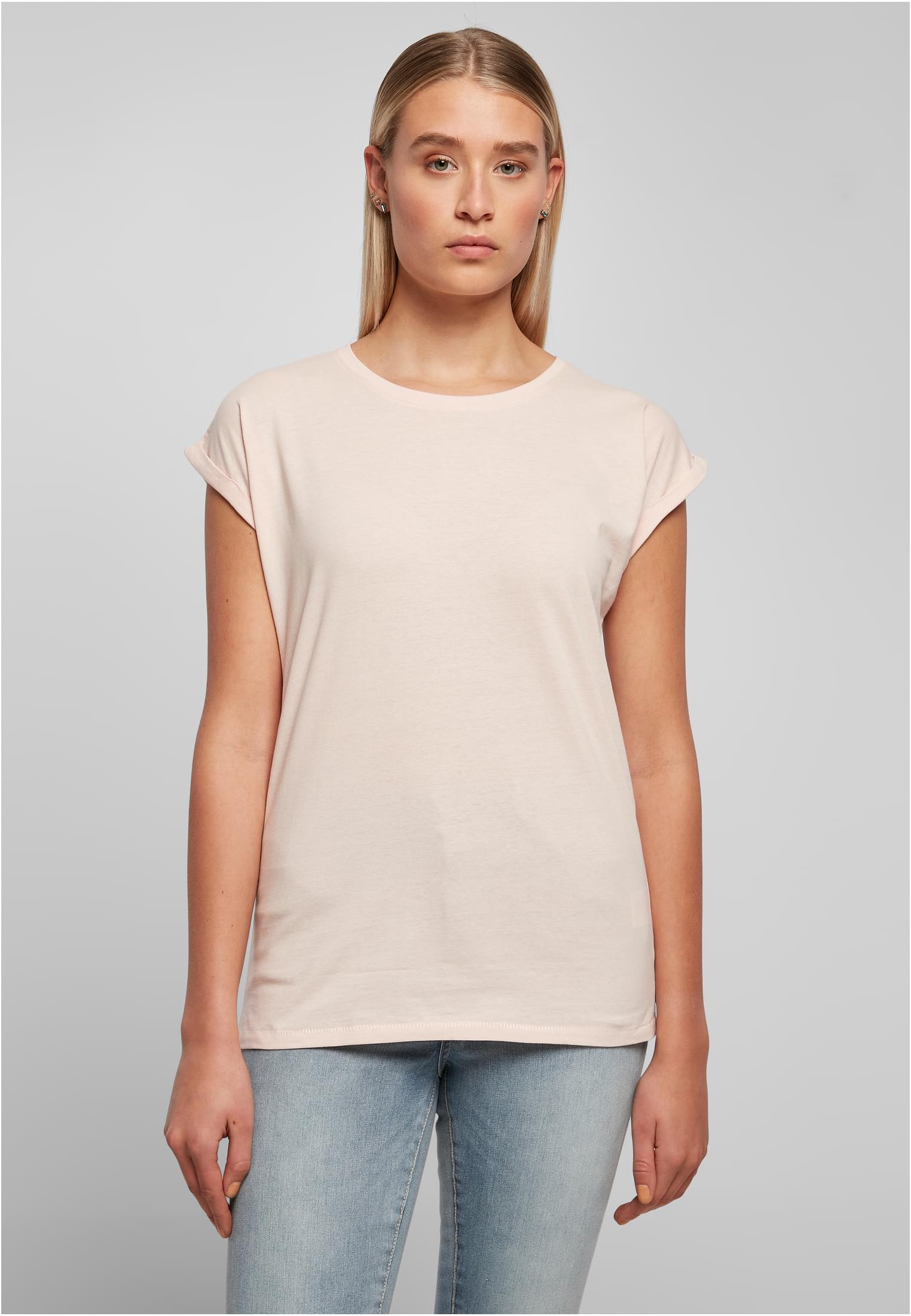 Γυναικείο T-shirt Extended Shoulder BY021 Build Your Brand Black Pink