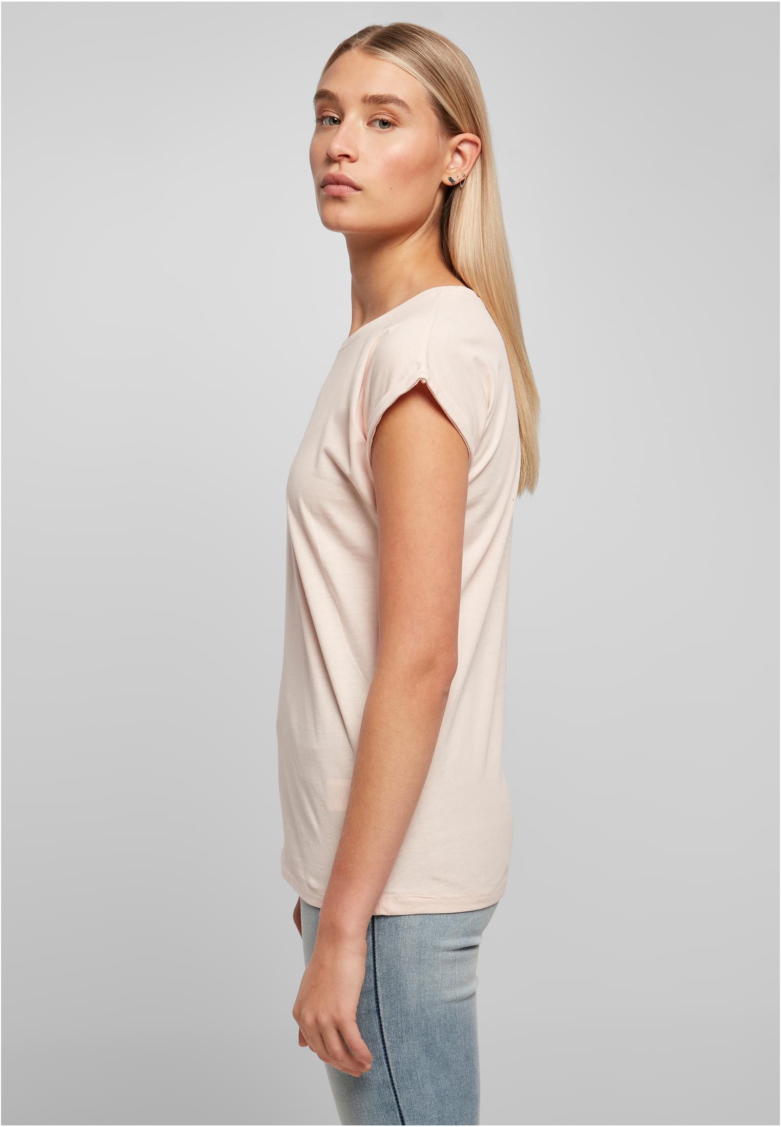 Γυναικείο T-shirt Extended Shoulder BY021 Build Your Brand Black Pink