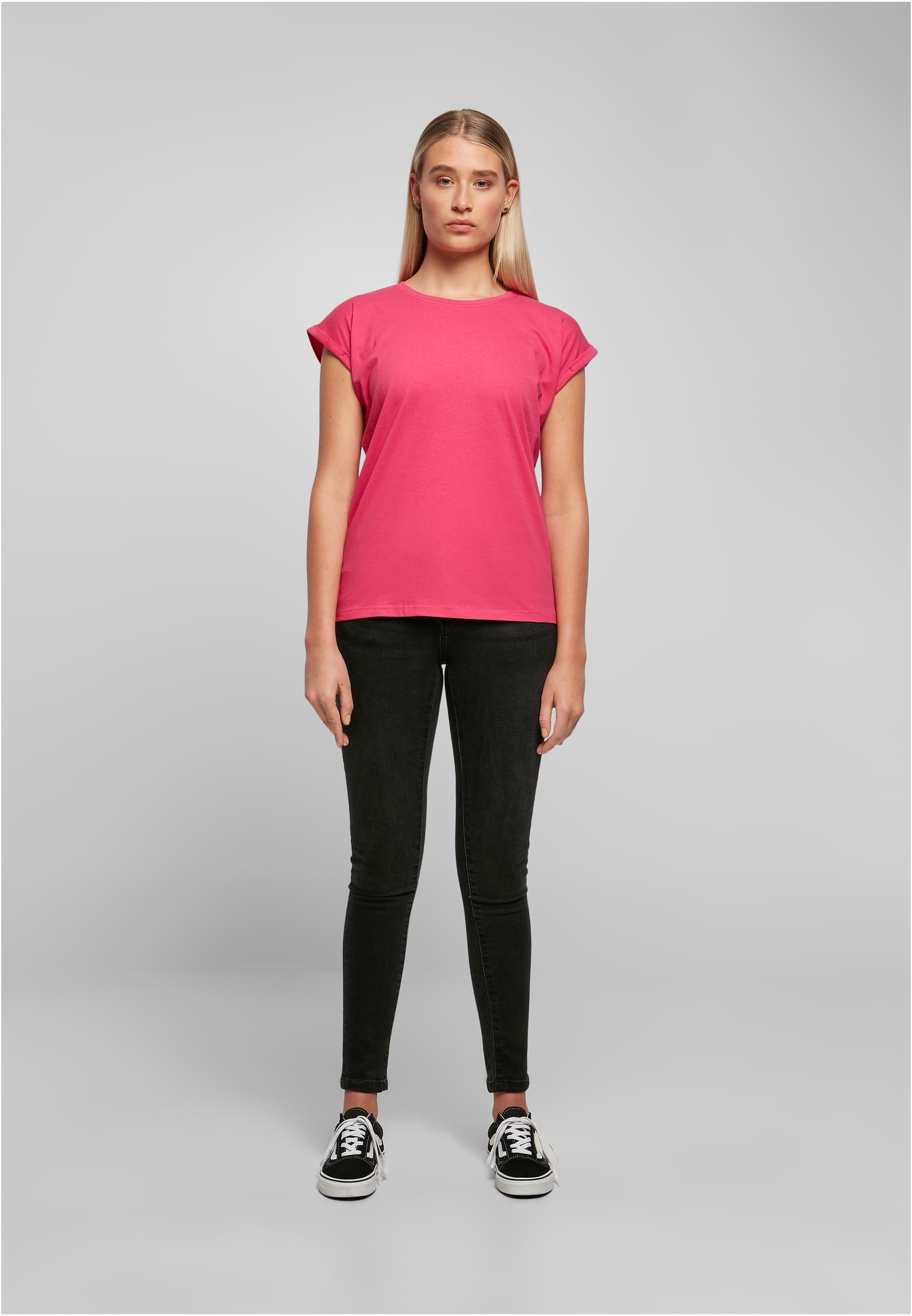 Γυναικείο T-Shirt BY021-02534 Build Your Brand BYB Extended Shoulder Tee Hibiskus Pink