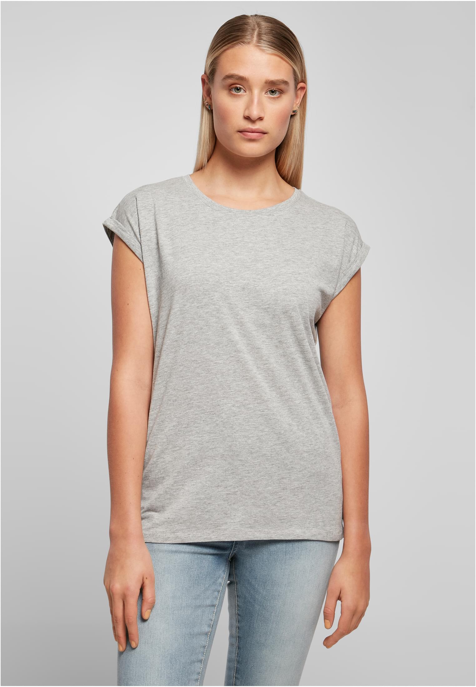 Γυναικείο T-Shirt BY021 Build Your Brand Λευκό Heather Grey