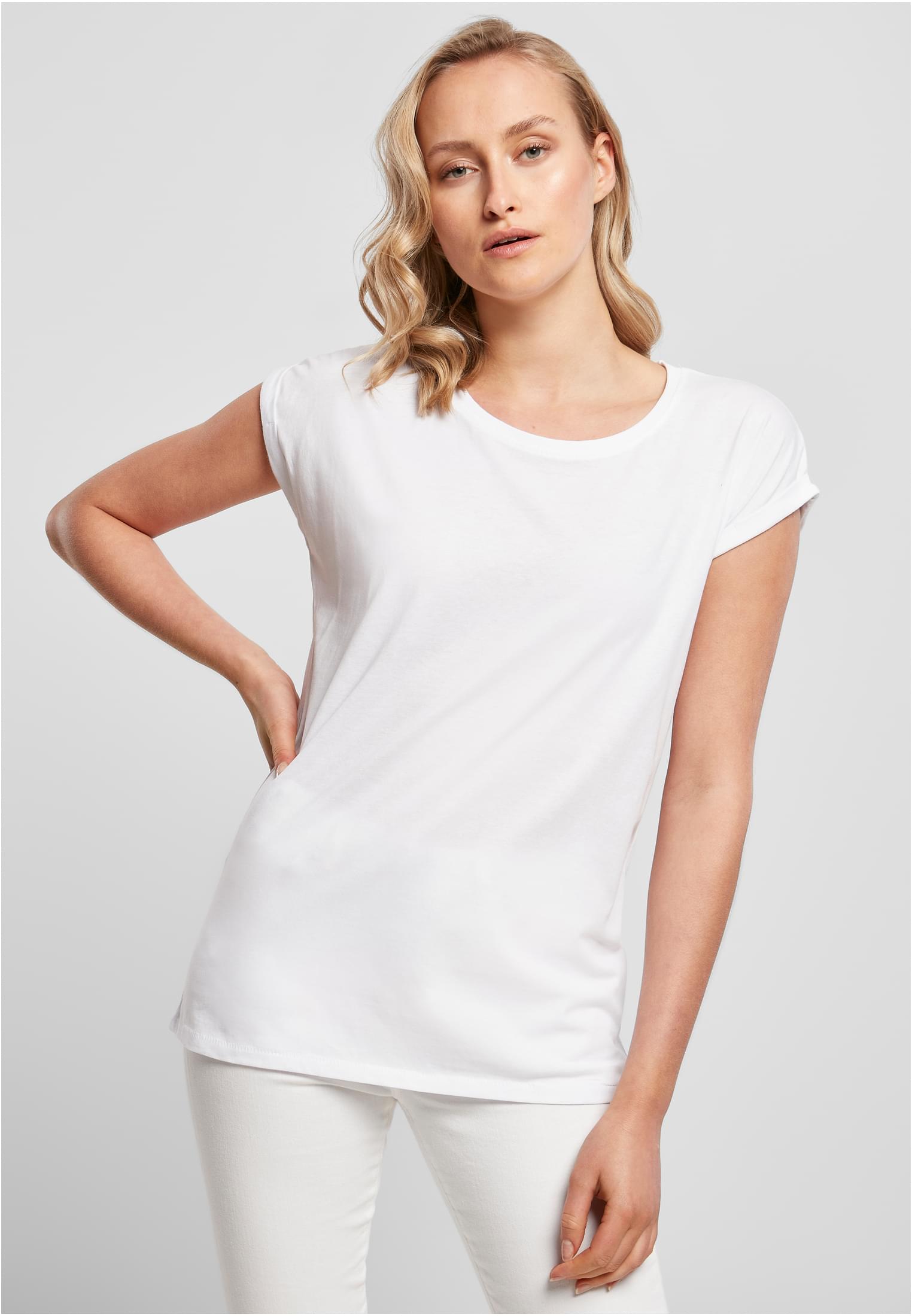 Γυναικείο T-Shirt BY021 Build Your Brand Ladies Extended Shoulder Tee White