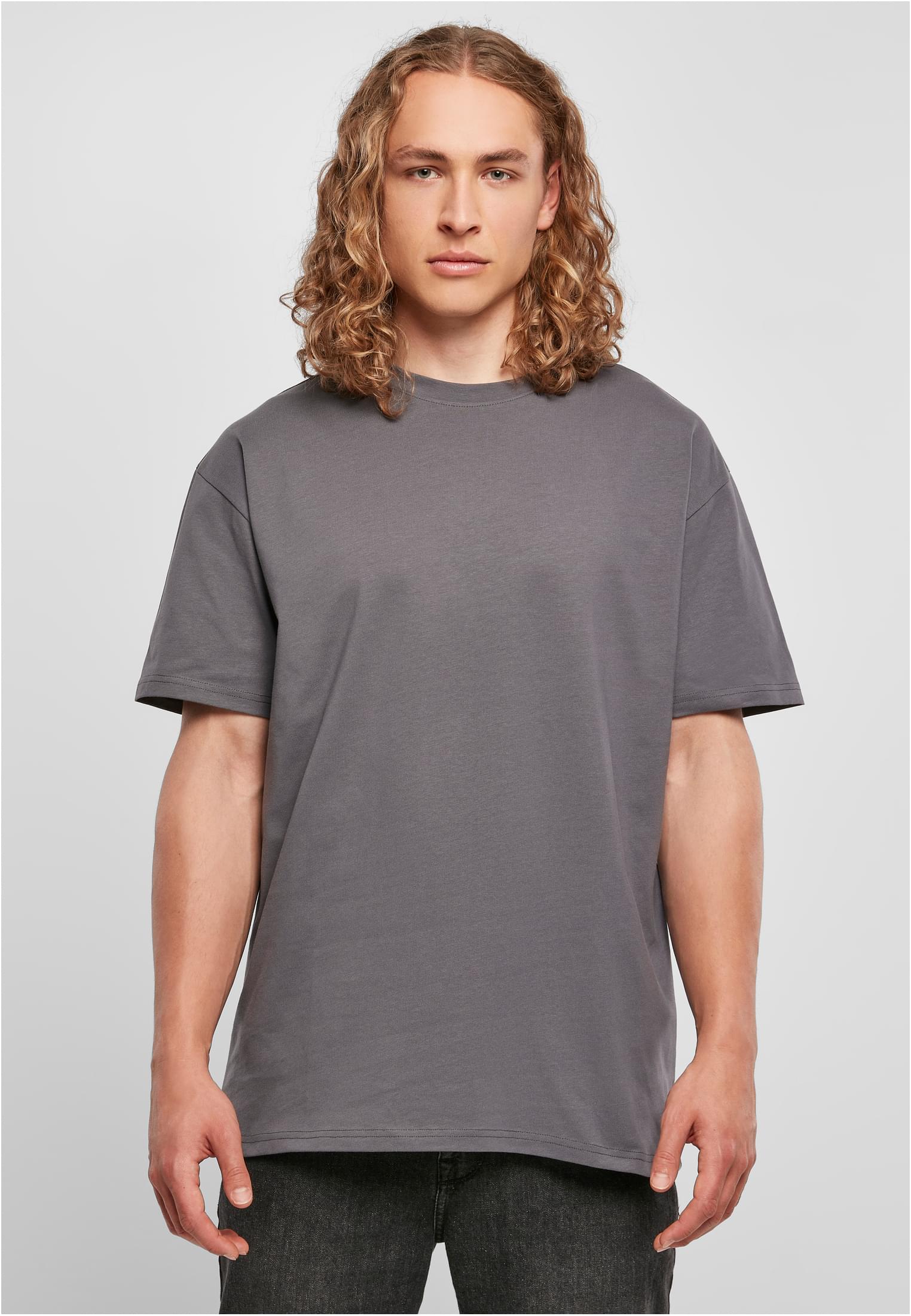 Ανδρικό T-Shirt Heavy Oversized BY102 Build Your Brand darkgrey