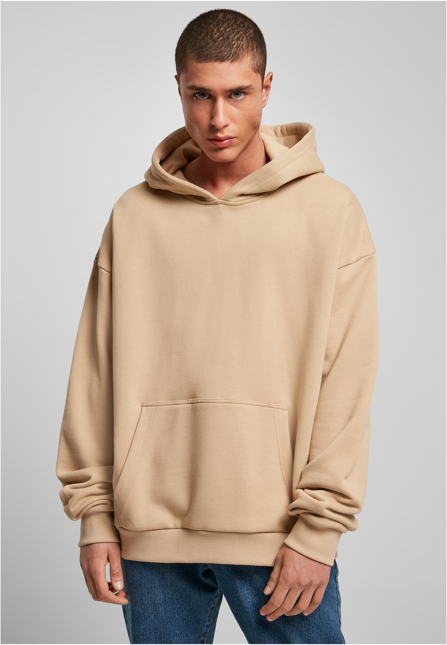 Ανδρικό Φούτερ με Κουκούλα BY162-03738 Build Your Brand Union Beige unionbeige