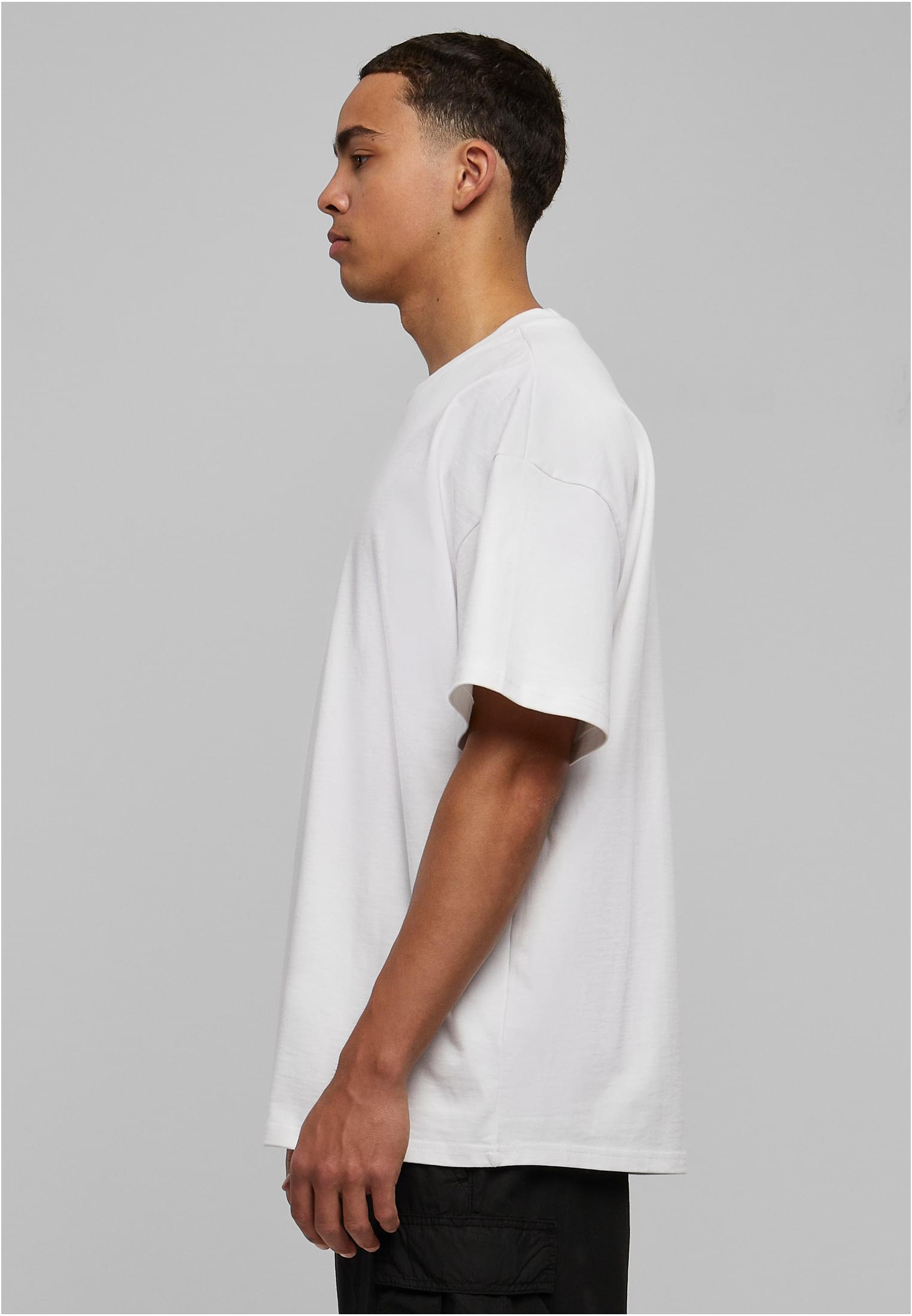 Ανδρικό Μπλουζάκι T-Shirt By163 Build Your Brand Ultra Heavy Cotton Box Tee White ανδρικά Basic T-Shirts Simple Wear Μπλουζάκια κοντομάνικα