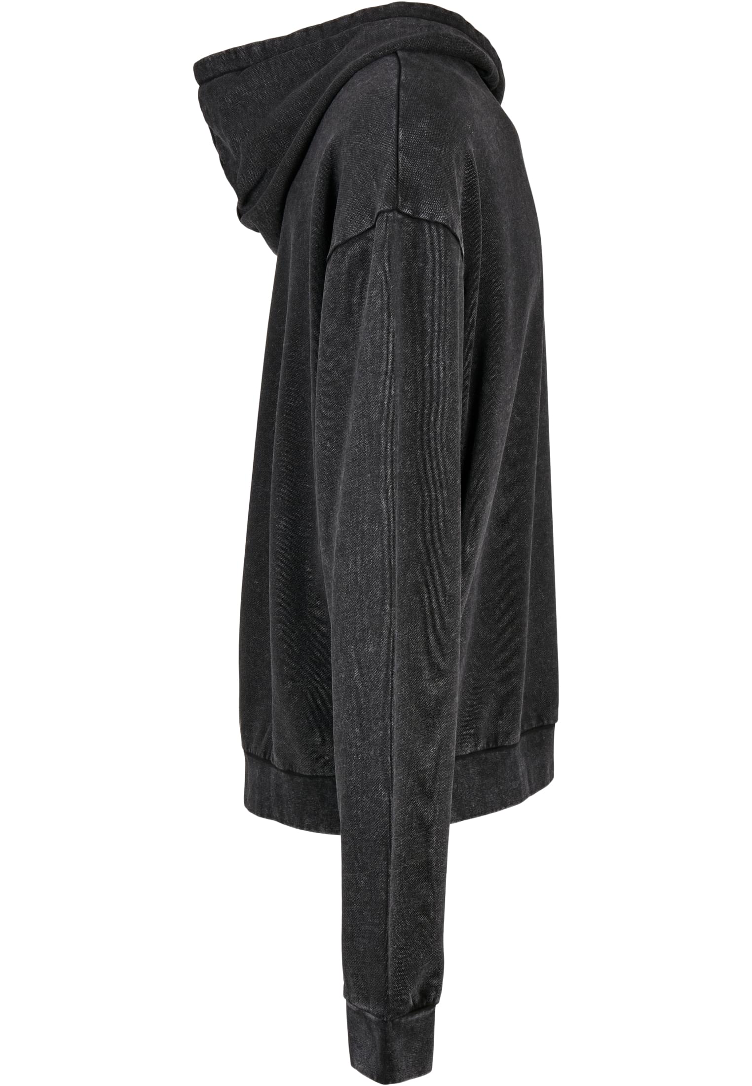 Φούτερ Hoodie Oversized By191 Build Your Brand Acid Washed Black ανδρικά Simple Wear