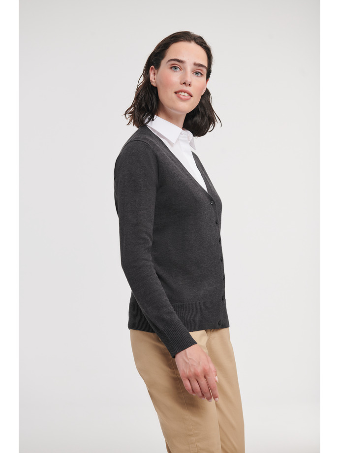 Γυναικεία Ζακέτα Πλεκτή V-Neck R-715F-0 Russell Charcoal Marl