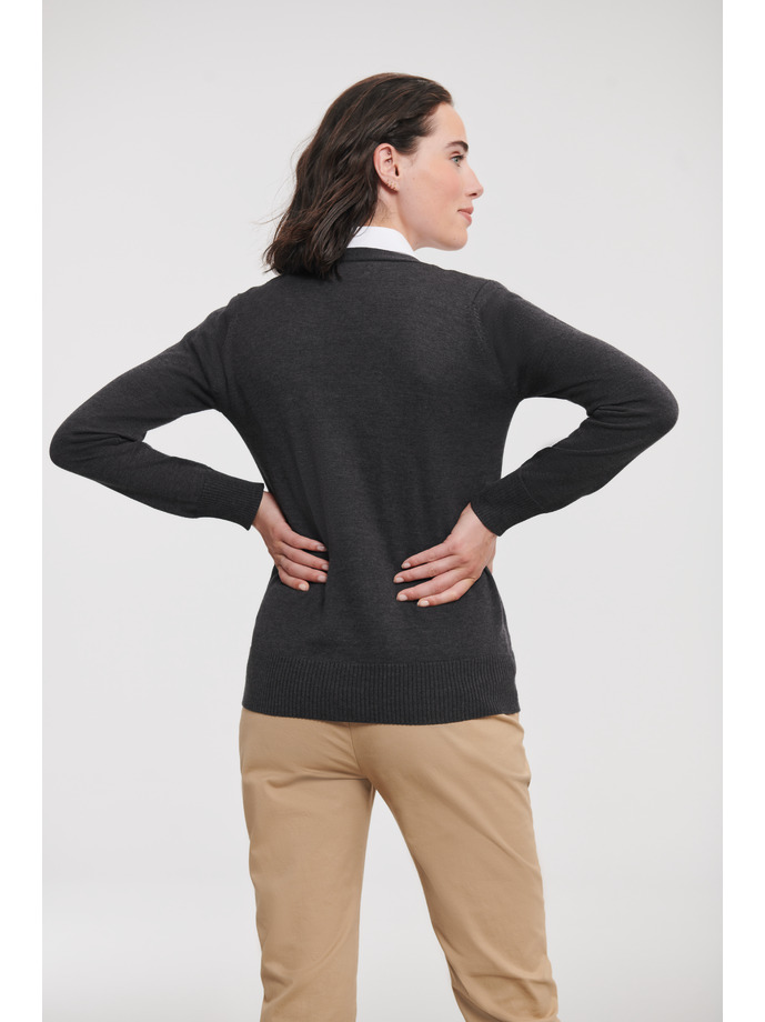 Γυναικεία Ζακέτα Πλεκτή V-Neck R-715F-0 Russell Charcoal Marl
